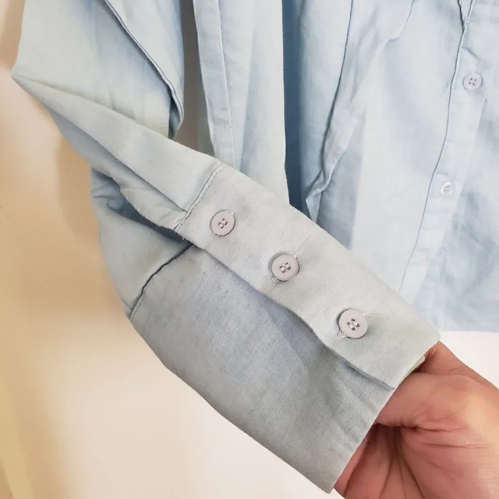 Hot & Delicious Ruffle Button Front Long Sleeve - Picture 5 of 6